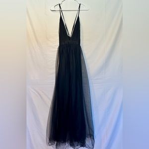 Black Strappy Formal Maxi Dress